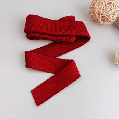 2CM Solid Color Ribbed Mercerized Cotton Knit – Soft T-Neck Short Cuffs with Elastic Edge