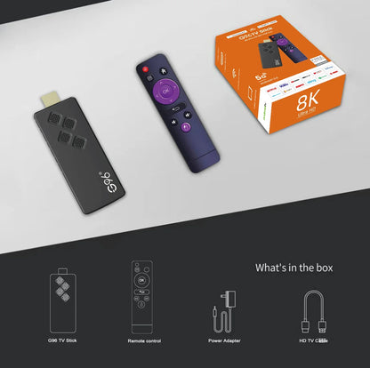 G96 Android 13.0 4K Smart TV Stick – H313, 2GB RAM 16GB ROM, Dual WiFi, Infrared Remote, High-Performance ATV Streaming Device