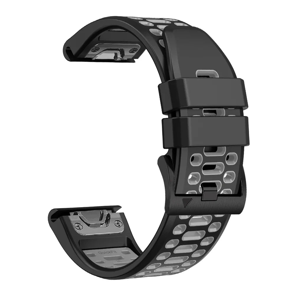 Outdoor Sports Silicone Watch Band 22mm/26mm for Garmin Fenix 5 6 7 8 Series, Tactix, Mk2, Enduro – QuickFit Replacement Strap