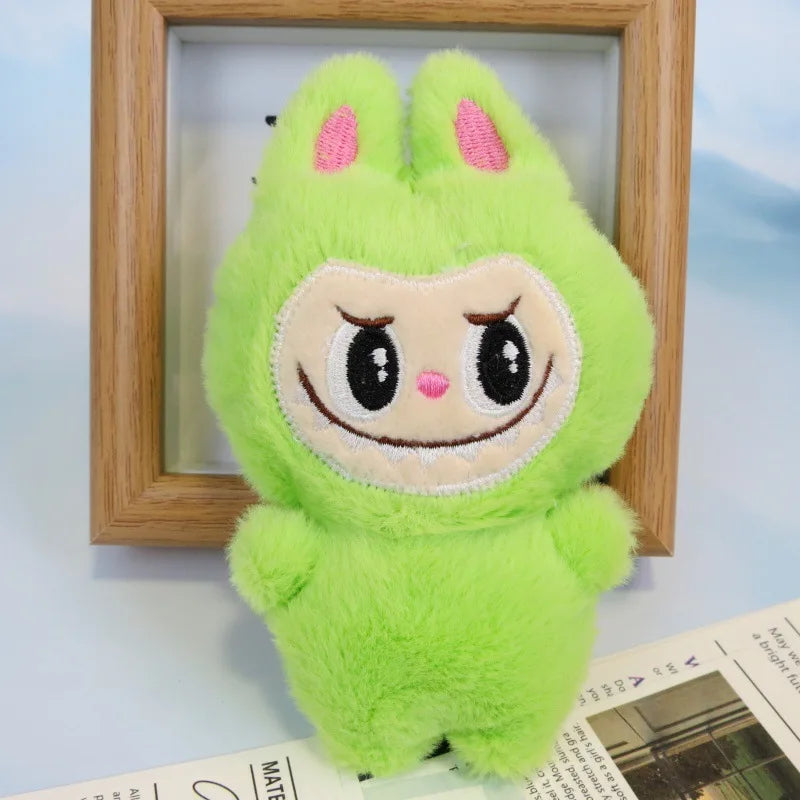 5pcs Labubu Plush Toy Set – Kawaii White Stuffed Plushies, Keychain & Pillow Accessories for Kids