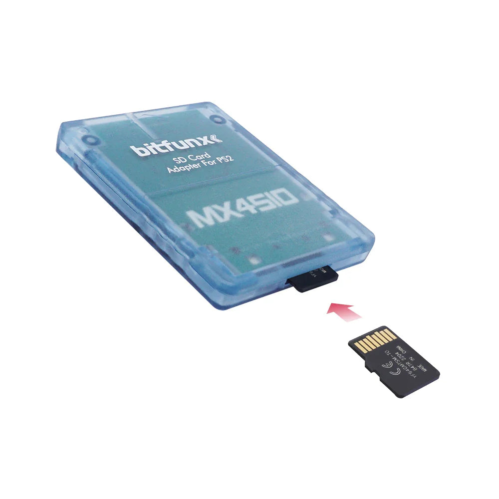 Bitfunx MX4SIO SIO2SD Adapter – MicroSD Game Card Reader for PS2 Sony PlayStation 2 Consoles