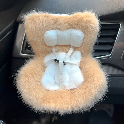 Labubu Car Doll Safety Seat – Kawaii Plush Aromatherapy Air Freshener for Ob11 & Dolls up to 18cm