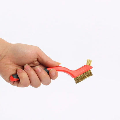 7-Inch Stainless Steel Brass Cleaning Brush Set: Rust Remover & Metal Wire Burring Tool