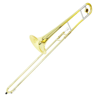 M MBAT Alto Bb Trombone - Brass Lacquer Wind Instrument with Mouthpiece, Case & Cleaning Accessories