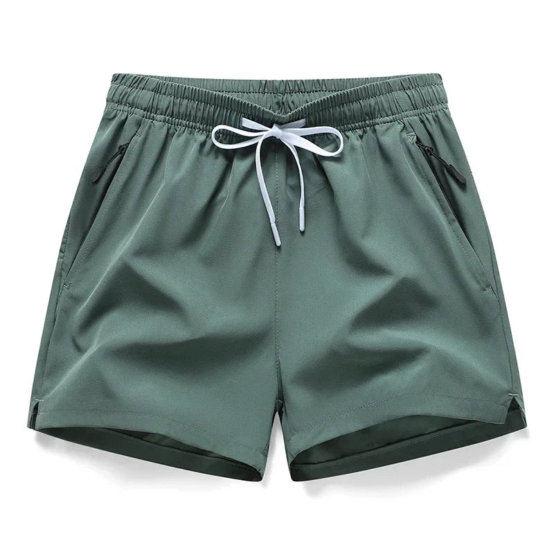 Men’s Ice Silk 3/4 Sports Shorts – Lightweight Quick Dry Running & Fitness Casual Sweat-Absorbing Outdoor Training Pants