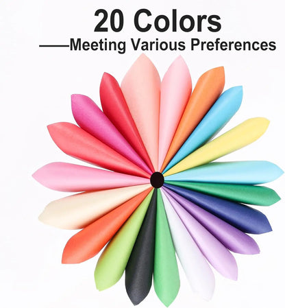 400pcs Square Origami Paper Kit – 20 Colors, Double-Sided Folding Craft Paper for Kids & DIY Projects
