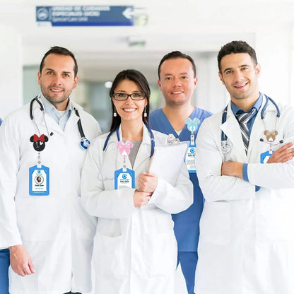 2023 Acrylic Retractable Nurse Badge Reel – Cute Anime Christmas ID Card & Key Holder Lanyard