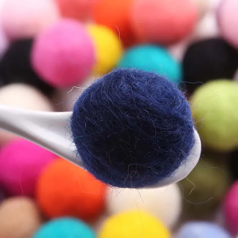 Round Wool Felt Balls - 20mm Mixed Color Pom Poms for DIY Crafts Home Decoration 10pcs Pack