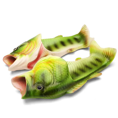 Funny Unicorn Fish Beach Slippers - Unisex Summer Slides for Men, Boys & Plus Size 31-47