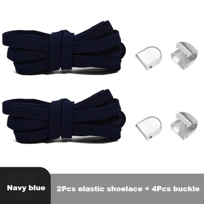 No-Tie 8MM Flat Elastic Shoelaces – Quick Sneakers Laces for Kids & Adults, Shoe Accessories