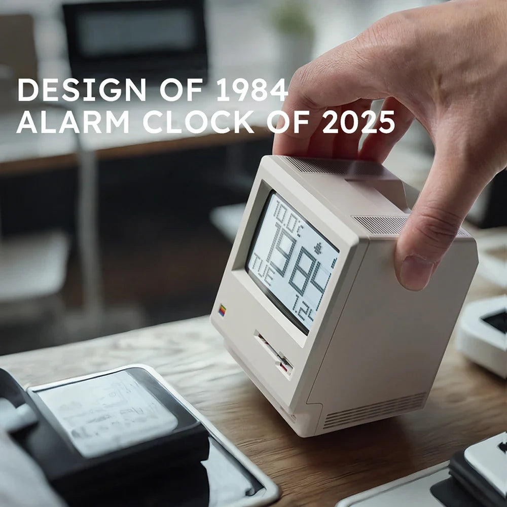 Retro Maclock Alarm Clock – Creative Electronic Desktop Clock with Wake-Up Function for Students