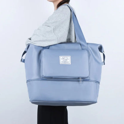 Large Capacity Travel Bag — Expandable, Waterproof, Foldable Luggage Organizer