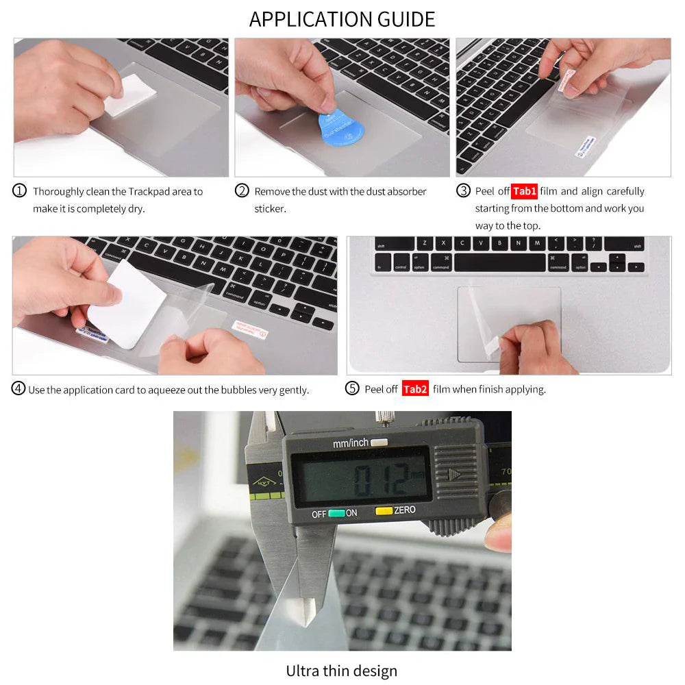 Trackpad Protector for MacBook Pro & Air 13–16 Inch – M1/M2/M3 Chip Touchpad Cover, Anti-Scratch & Waterproof Skin