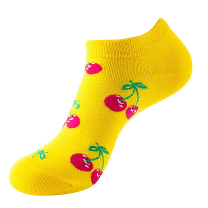 40-Style Colorful Cotton Ankle Socks – Fashion Novelty Short Socks for Men & Women, Funny Animal, Food & Avocado Casual Designs