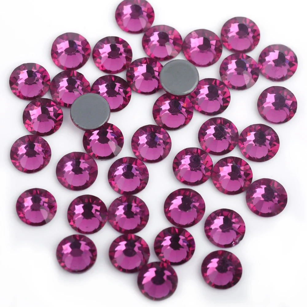 Premium Hot Fix Rhinestones – High Quality Glass Crystal Flatback Iron-On Glitter Rhinestones for Clothing & Crafts