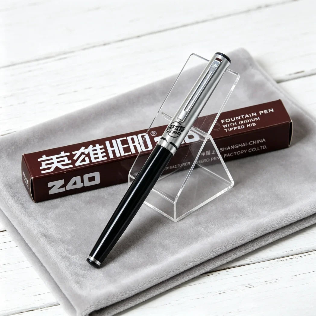 Hero 240 Retro Fountain Pen - Classic 0.5mm Fine Iridium Nib Smooth Writing Pen for Daily Use