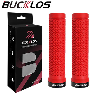 BUCKLOS Lock-On Bicycle Handlebar Grips — Anti-Slip Waterproof MTB Damping Cuffs for Mountain Bikes
