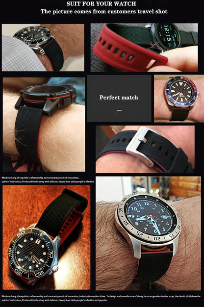 Premium Silicone Watch Band – Quick Release Rubber Strap, 18mm 20mm 22mm Replacement Watchband