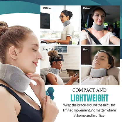 Soft Neck Support Sponge Brace for Migraine - Cervical Collar to Relieve Pain and Pressure - Includes Free Cover for Added Comfort