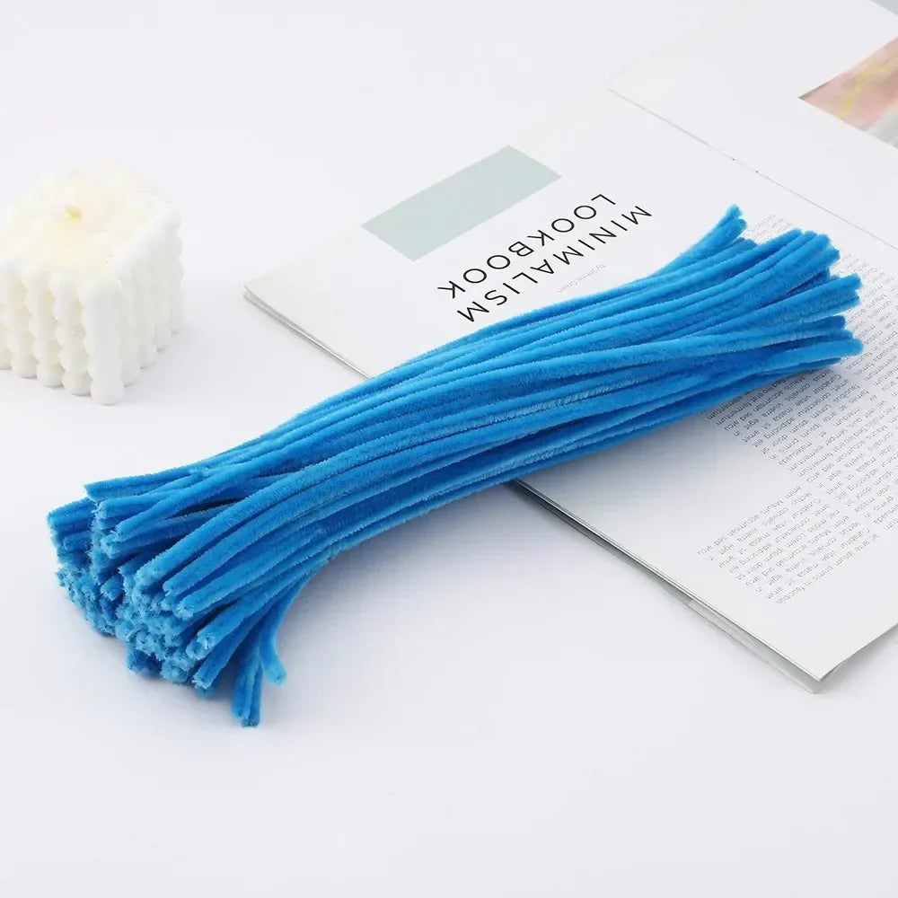 100/50PCS Chenille Stems Bulk – 22 Colors Pipe Cleaners for Kids’ Crafts, DIY Art Projects & Decorations (6mm x 12in)