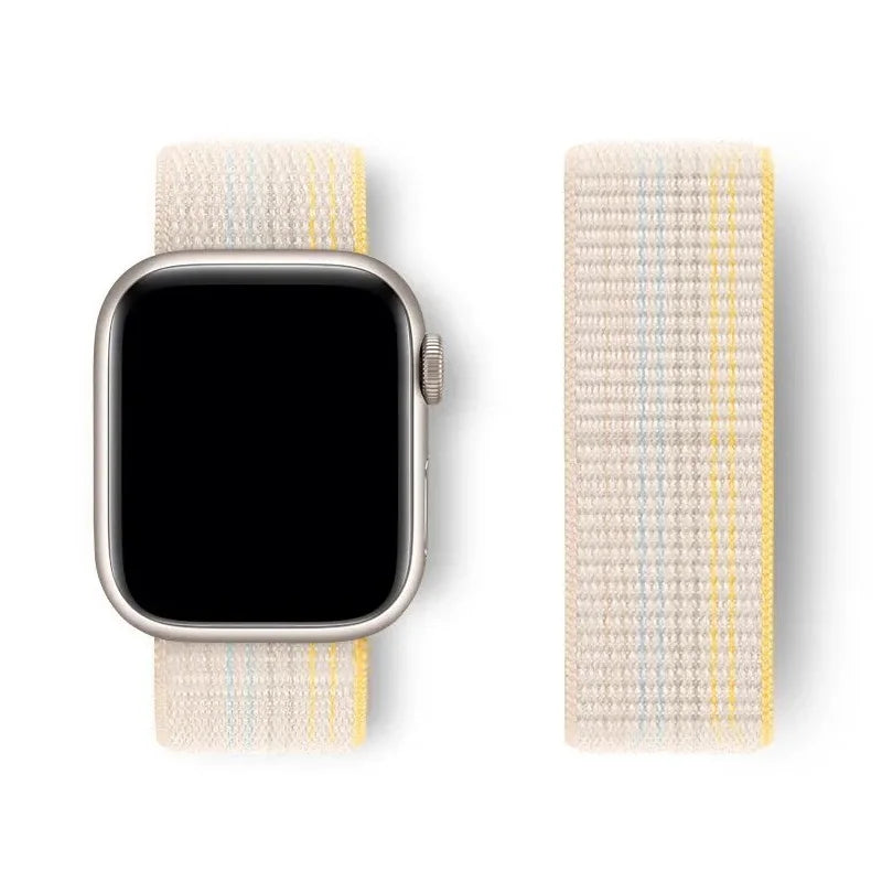 Sport Loop Strap for Apple Watch Band 40mm–49mm – Compatible with Series 3–10, SE & Ultra Adjustable Bracelet