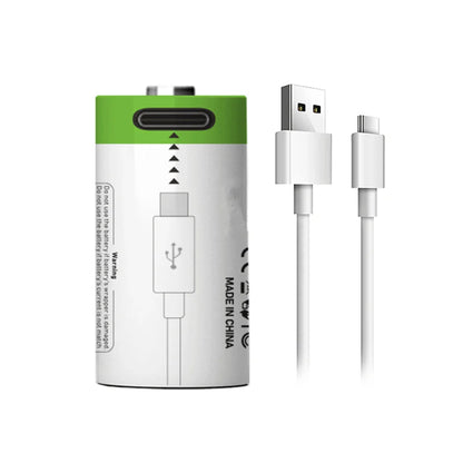 3.7V CR2 300mAh Rechargeable Lithium Battery — USB Type-C Sensor Charging Battery