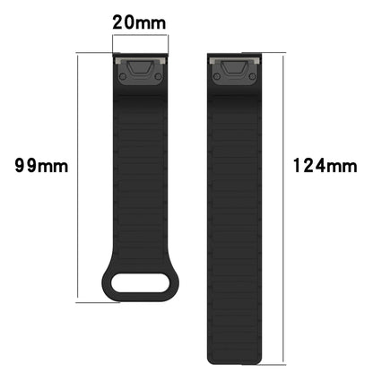 Silicone Magnetic QuickFit Strap for Garmin Fenix — Compatible with Fenix 8/7X/7/7S/5X/5S Plus/3HR (20mm, 22mm, 26mm)
