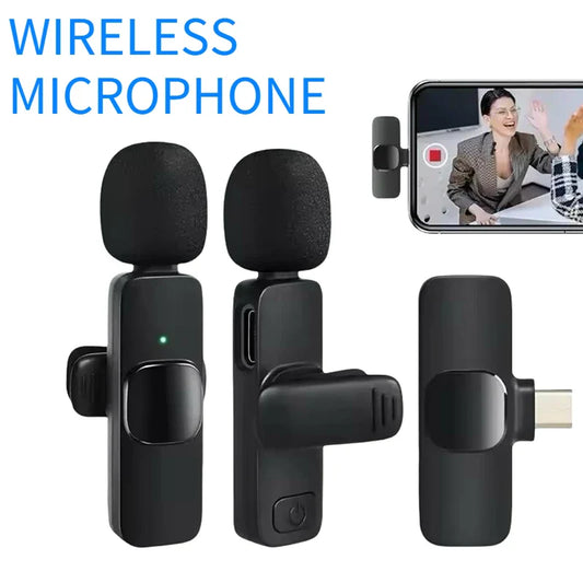 Wireless Lavalier Microphone Mini Type-C – Noise Reduction Clip-On Mic for Android & iPhone, Ideal for Recording, Live Streaming & Interviews
