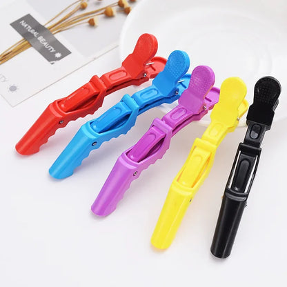 5/6PCS Alligator Hair Clips – Hairdressing Clamps & Crocodile Section Clips for Salon Styling and Barber Use
