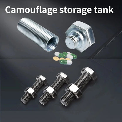 Metal Screw Bolt Hidden Stash Safe – Secret Compartment Container for Cash, Pills, and Valuables