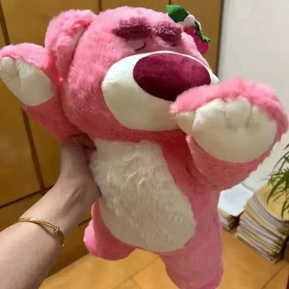 Disney Toy Story Lotso Plush – 90cm Cute Strawberry Bear Sofa Pillow, Stuffed Toy Gift for Kids and Girls