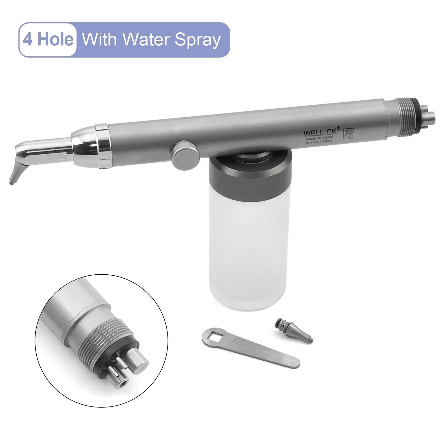 WELL CK Dental Aluminum Oxide Micro Blaster – Air Abrasion Sandblasting Microetcher Gun for Dentistry Polishing & Surface Treatment Tools