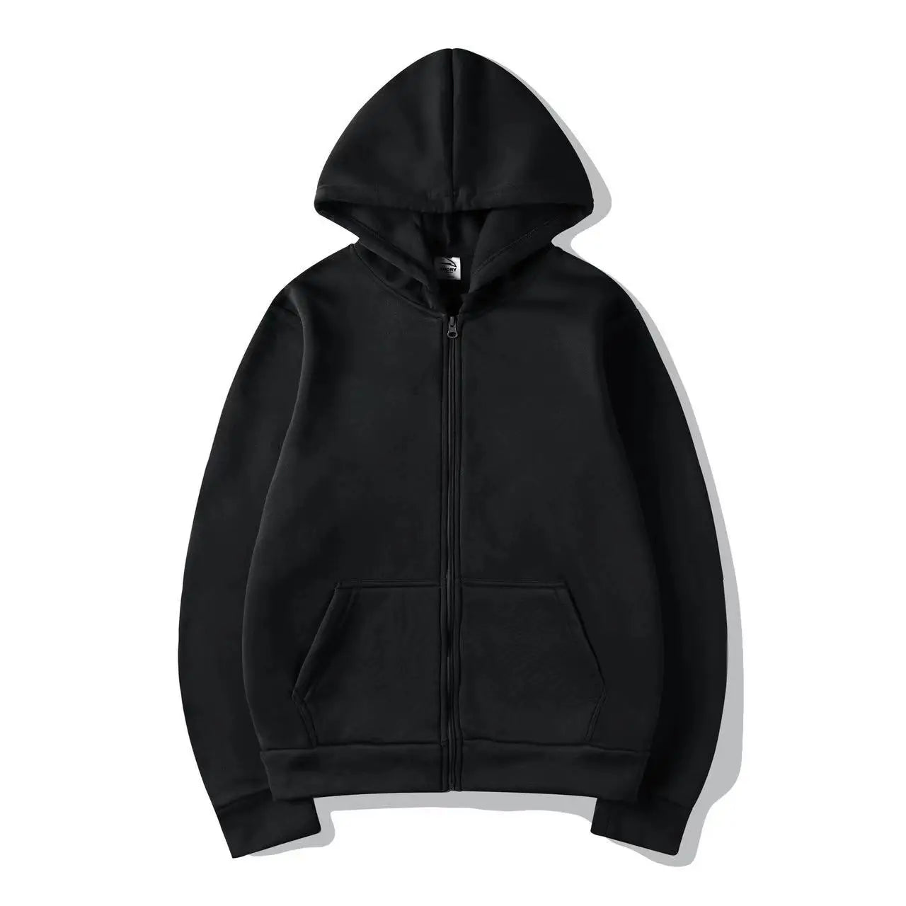 Fashion Zipper Hoodie — Casual Black, Gray & Blue Streetwear Sweatshirt for Men & Women