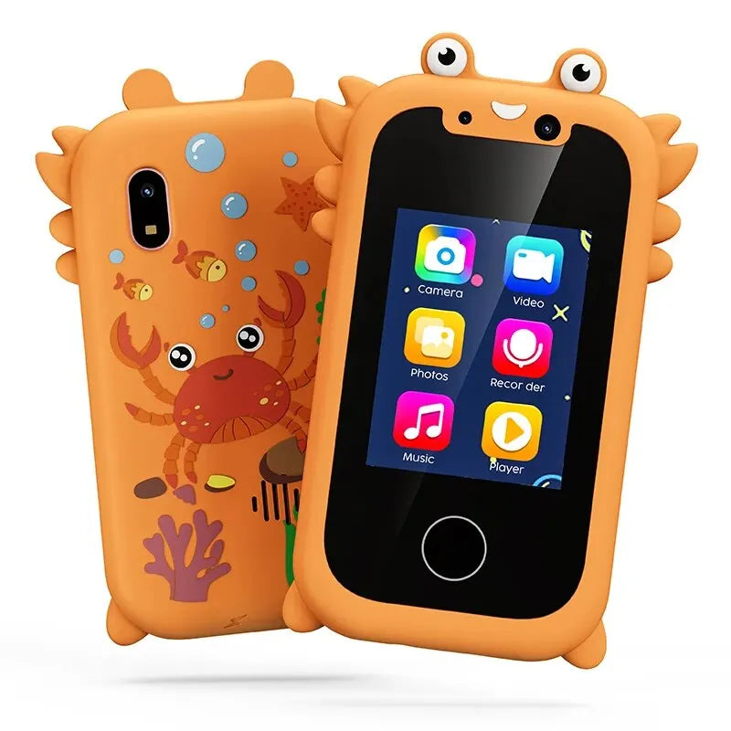 Kids Smart Phone Educational Toy - MP3 Player with Dual Camera, Touchscreen & 512MB Card for Learning & Fun
