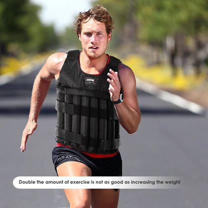 Adjustable Weight Training Vest — 3/15/35kg Fitness Running Jacket for Workout & Jogging
