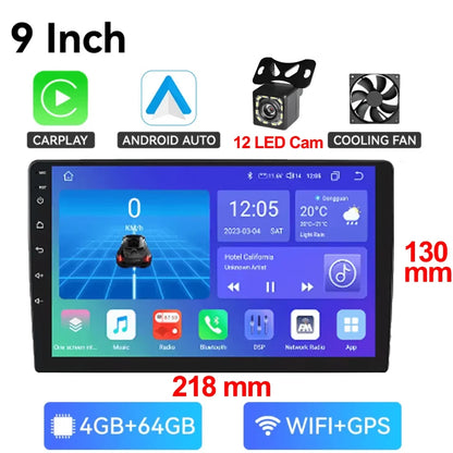 7/9/10-Inch Android 13 Car Radio - Wireless CarPlay, Bluetooth, 64GB Multimedia Stereo