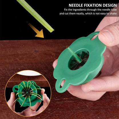 Green Onion Easy Slicer Shredder - Plum Blossom Cut, Superfine Vegetable Shredder for Kitchen Accessories