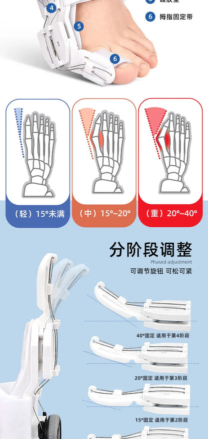 Bunion Corrector for Men & Women – Adjustable Hallux Valgus Toe Separator & Pedicure Straightener