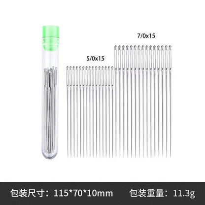Large Eye Sewing Needles Set – Stainless Steel Hand Stitching & Leather Craft Needles for Knitting, Embroidery & DIY Sewing Tools