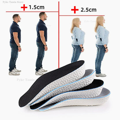 Height Increase Insoles for Men & Women – Arch Support Orthopedic Shoe Pads with Memory Foam & Heel Lift for Flat Feet