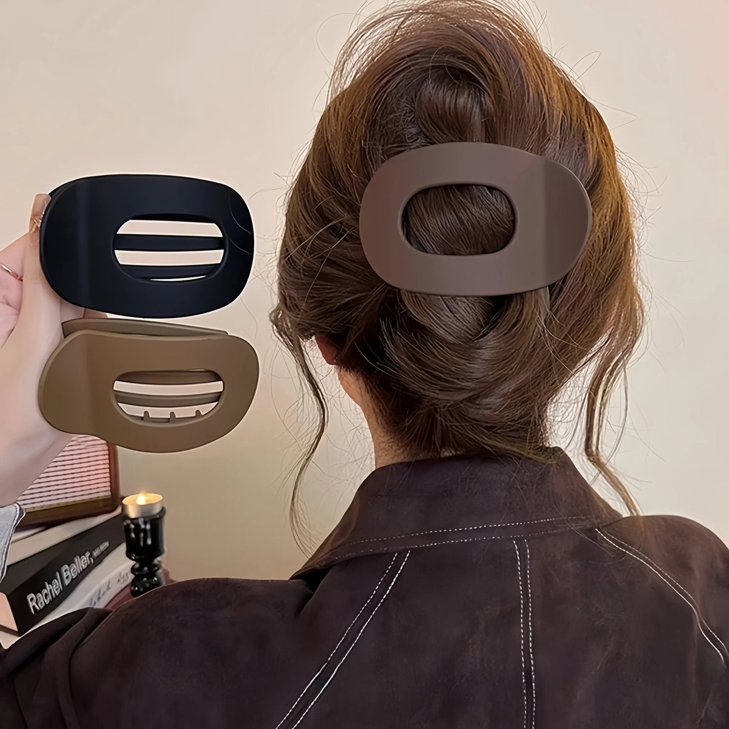Elegant Matte Hair Claw Clip – Acetate Crab Hairgrip Spoon Barrette for Women Ponytail Styling Hair Accessories