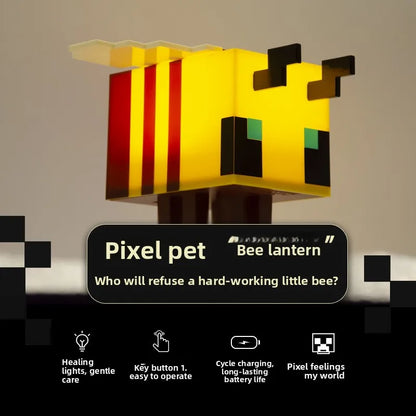 MC Game LED Creeper Night Lamp – Creative Block Button Light for Bedroom, Desk, and Bedside Decoration