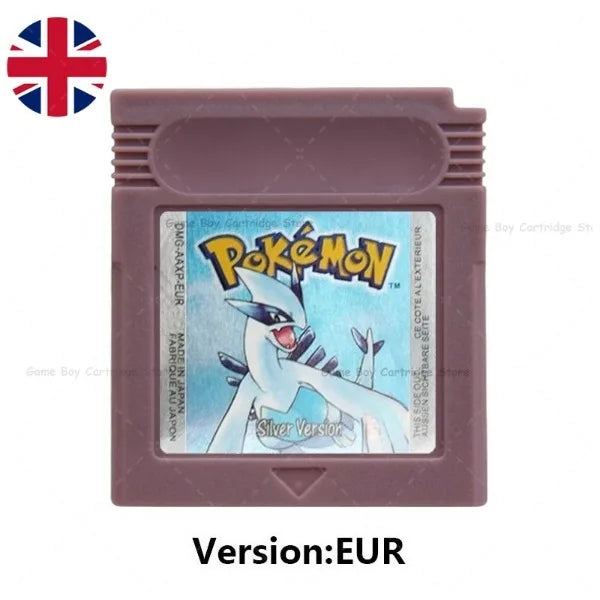 GBC Pokémon Game Cartridge Bundle – Red, Blue, Crystal, Gold, Silver, Yellow & Green, Multi-Language