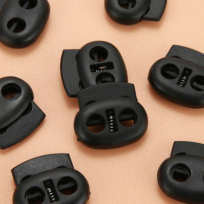 Plastic Cord Lock Stopper Toggle – Drawstring, Elastic Lanyard & Paracord Rope Clip for Bags & Garments
