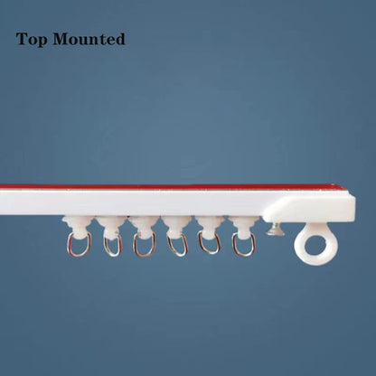 Strong Self-Adhesive Curtain Track – No Drill Nano Silent Sliding Rail System for Top & Side Mounted Window Decor Accessories