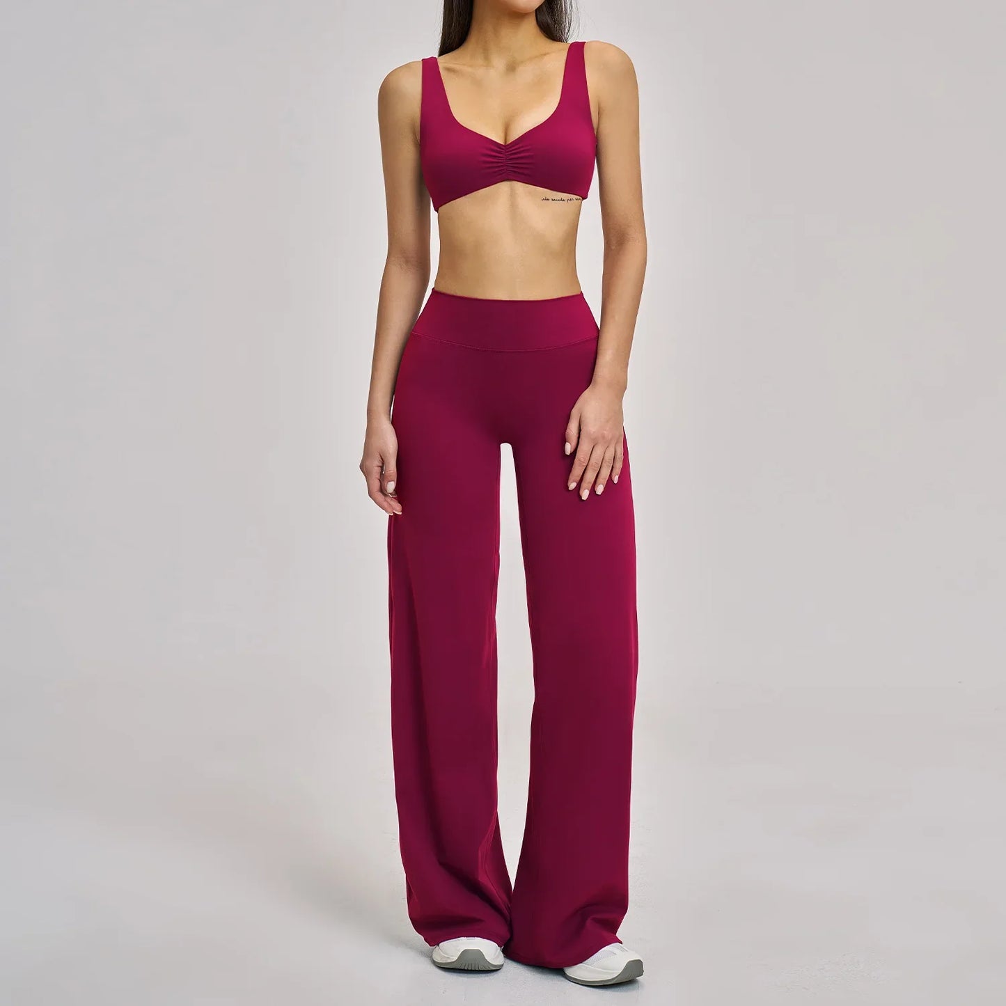 Women’s 2/3PCS Yoga Set – Long Sleeve Sports Bra & High Waist Leggings Gym Workout Tracksuit Fitness Athletic Wear Outfit
