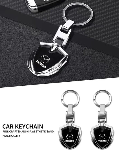 3D Metal Car Logo Keychain – Key Ring for Mazda 2 3 4 5 6 7 8 CX-3 5 8 9 MX-5 RX-8 BT-50 Atenza R360