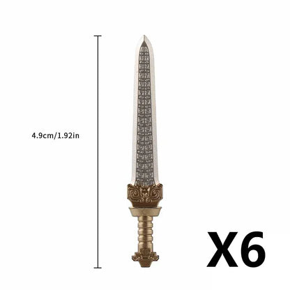 Medieval Figure Weapons Building Blocks Kit – King Sword, Lion Shield, Trident & Double-Edged Axe Battle Toy