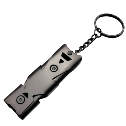 Double Pipe Survival Whistle Keychain – High Decibel Emergency Outdoor Camping Tool 1PC
