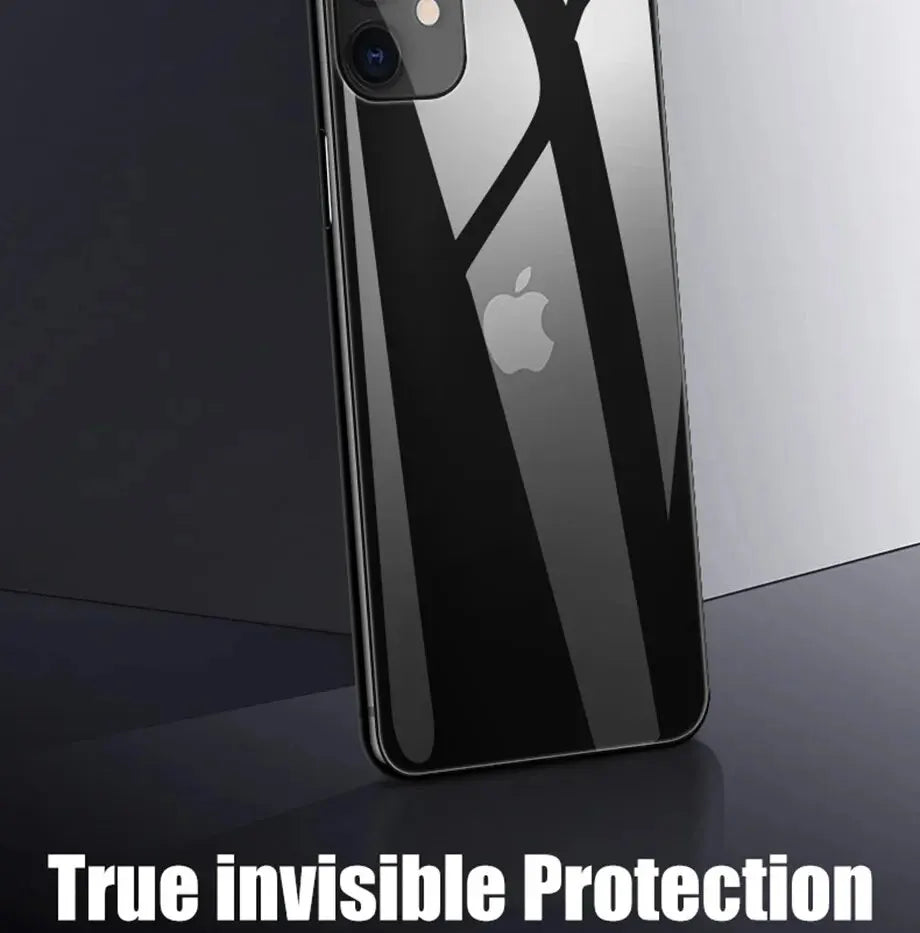 4-Pack Full Cover Hydrogel Screen Protectors for iPhone 11-15 Pro Max & Plus – Back Film, Not Glass